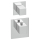 Herzbach LOGIC XL 1 / 1+ Thermostat-Farbset 2 Blenden/Griffe eckig Chrom