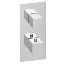 Herzbach LOGIC XL 1 / 1+ Thermostat-Farbset 1 Blende eckig 2 Griffe eckig Chrom