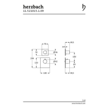 Herzbach LOGIC XL 1 / 1+ Thermostat-Farbset 2 Blenden eckig 2 Griffe rund Edelstahl