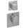 Herzbach LOGIC XL 1 / 1+ Thermostat-Farbset 2 Blenden/Griffe eckig Edelstahl