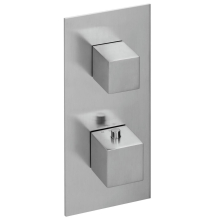 Herzbach LOGIC XL 1 / 1+ Thermostat-Farbset 1 Blende eckig 2 Griffe eckig Edelstahl