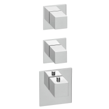 Herzbach LOGIC XL 2 Thermostat-Farbset 3 Blenden/Griffe eckig Chrom