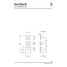 Herzbach LOGIC XL 2 Thermostat-Farbset 3 Blenden/Griffe eckig Chrom