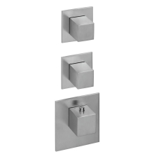 Herzbach LOGIC XL 2 Thermostat-Farbset 3 Blenden/Griffe eckig Edelstahl
