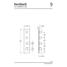 Herzbach LOGIC XL 3 Thermostat-Farbset 1 Blende eckig 4 Griffe rund Chrom
