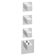 Herzbach LOGIC XL 3 Thermostat-Farbset 4 Blenden/Griffe eckig Chrom