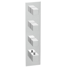 Herzbach LOGIC XL 3 Thermostat-Farbset 1 Blende eckig 4 Griffe eckig Chrom