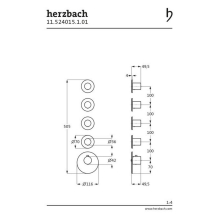 Herzbach LOGIC XL 4 Thermostat-Farbset 5 Blenden/Griffe rund Chrom