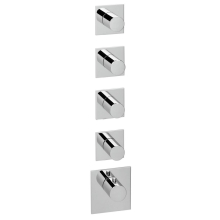 Herzbach LOGIC XL 4 Thermostat-Farbset 5 Blenden eckig 5 Griffe rund Chrom