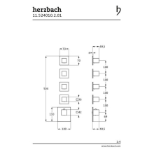 Herzbach LOGIC XL 4 Thermostat-Farbset 5 Blenden/Griffe eckig Chrom