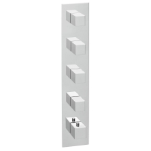 Herzbach LOGIC XL 4 Thermostat-Farbset 1 Blende eckig 5 Griffe eckig Chrom