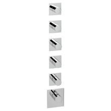Herzbach LOGIC XL 5 Thermostat-Farbset 6 Blenden eckig 6 Griffe rund Chrom