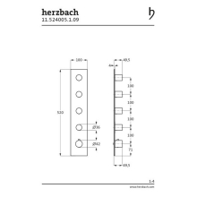 Herzbach LOGIC XL 4 Thermostat-Farbset 5 Blenden/Griffe eckig Edelstahl