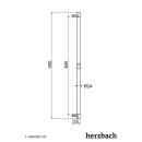 Herzbach LIVING SPA Wandstange Slide S 900mm Chrom