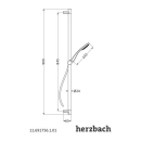 Herzbach LIVING SPA Wandstangenset Slide S 900mm...