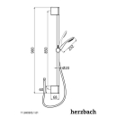 Herzbach LIVING SPA Wandstangenset Slide M 900mm...