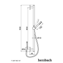 Herzbach LIVING SPA Wandstangenset rund 900mm...