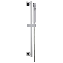 Herzbach LIVING SPA Wandstangenset eckig 900mm Stabhandbrause ABS Chrom