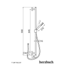 Herzbach LIVING SPA Wandstangenset eckig 900mm...