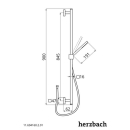 Herzbach LIVING SPA Wandstangenset eckig 900mm...