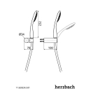 Herzbach LIVING SPA Wannenset Halter rund Handbrause...