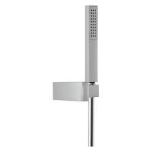 Herzbach LIVING SPA Wannenset Halter eckig Messing-Stabhandbrause 1600mm Chrom