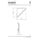 Herzbach LIVING Eckablage 216mm Edelstahl