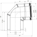 Atec Bogen PolyClassic 87°, konzentrisch, DN 100/150