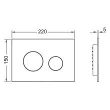 TECE loop WC-Betätigungsplatte Kunststoff für Zweimengentechnik, weiß