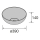 Aufsatzwaschtisch BULKAN ohne Siphon und Clickerabfluss SOLID SURFACE SCHWARZ Ø 400 x 140 mm