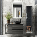 Waschschale LOKUM Porzellan matt schwarz ohne Siphon und...