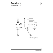 Herzbach DEEP iX Standventil für Kaltwasser