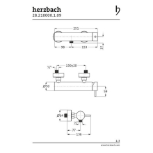 Herzbach DEEP iX Brausebatterie Aufputz