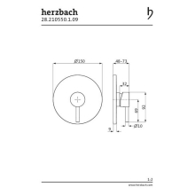 Herzbach DEEP iX Brausebatterie Farbset Edelstahl