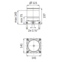 Herzbach LOGIC PLUS Standbatterie Universal-Einbaukörper