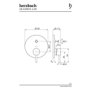 Herzbach DEEP iX Wannenbatterie Farbset Edelstahl