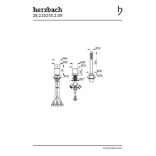 Herzbach DEEP iX Dreiloch-Wannenarmatur