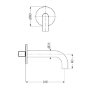 Herzbach DEEP iX Wandauslauf 160mm rund gewinkelt Edelstahl