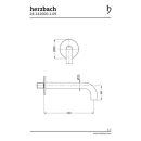 Herzbach DEEP iX Wandauslauf 210mm rund gewinkelt Edelstahl