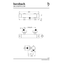 Herzbach DEEP iX Thermostat-Brausebatterie Aufputz