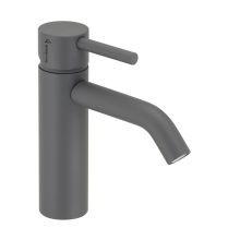 Herzbach DEEP GREY WT-Einlochbatterie M-Size 130mm ohne Ablauf Grau matt
