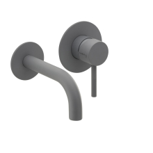 Herzbach DEEP GREY Waschtisch-Wandbatterie Farbset 160mm Grau matt