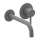 Herzbach DEEP GREY Waschtisch-Wandbatterie Farbset 210mm Grau matt