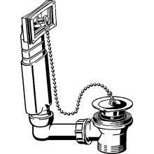Viega Ab- und Überlaufgarnitur für Spülen, mit Kettenhalter 11/2 x70mm