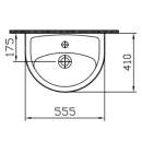Vitra Waschtisch 550 x 465 mm weiß