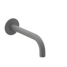 Herzbach DEEP GREY Wandauslauf 210mm rund gewinkelt Grau matt
