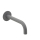 Herzbach DEEP GREY Wandauslauf 210mm rund gewinkelt Grau matt