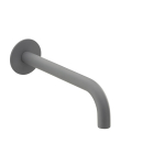 Herzbach DEEP GREY Wandauslauf 240mm rund gewinkelt Grau...