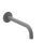 Herzbach DEEP GREY Wandauslauf 240mm rund gewinkelt Grau matt