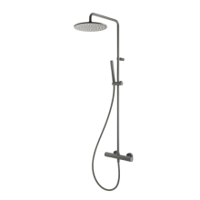 Herzbach LIVING SPA Duschsäule RB 250mm rund Stabhandbrause Grau matt